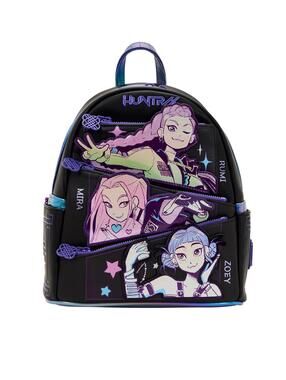 Loungefly KPop Demon Hunters HUNTR/X Mini Backpack with Photo Card Charm NWT